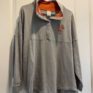 PINK Victoria's Secret Cowl Neck Gray and Orange Sweater